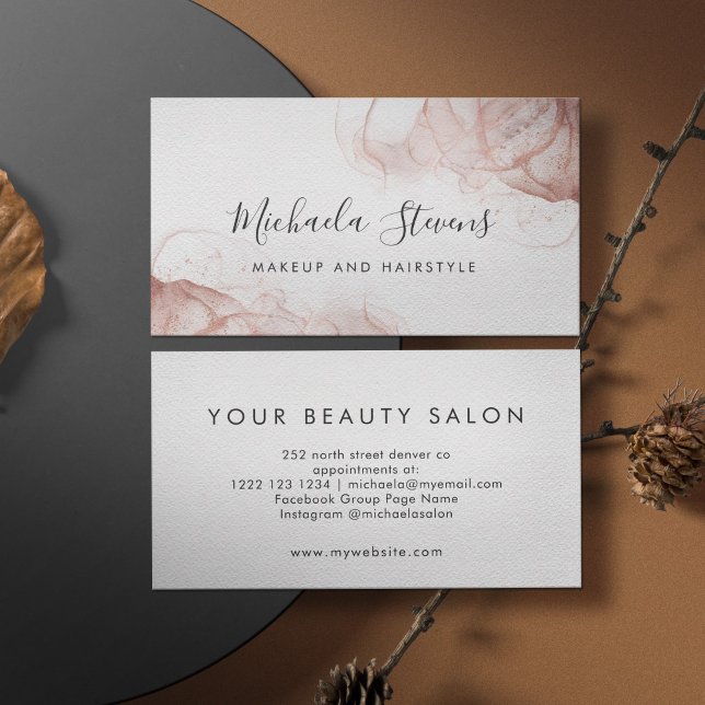 Rose Gold Rosa Visitenkarte (Von Creator hochgeladen)
