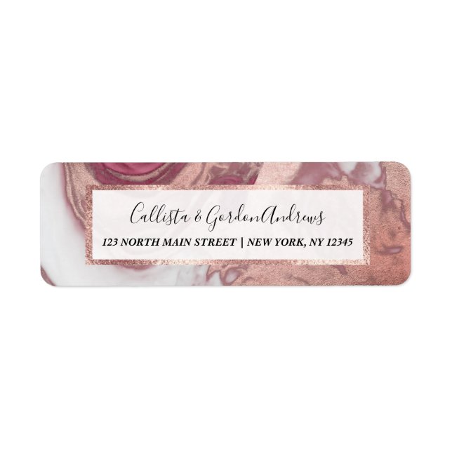 Rose Gold Rosa Weiß gestrichen Girly Abstrakt Marm (Vorne)