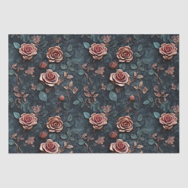 Rose Gold Rose Seidenpapier (Vorderseite)