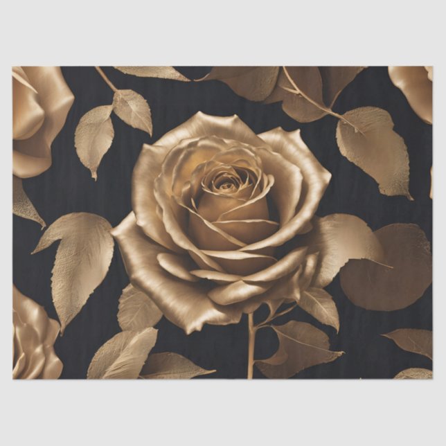 Rose Gold Rose Seidenpapier (Vorderseite)