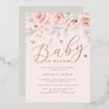 Rose Gold Sage Blumenschmetterling Baby im Blut