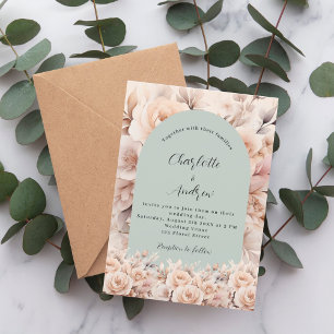 Rose Gold Salbei Einladung