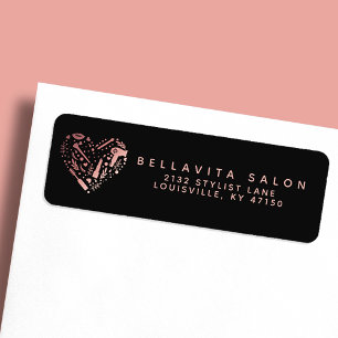 Rose Gold Salon Heart Friseur Rücksendeadresse