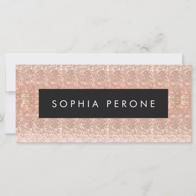 Rose Gold Salon Sequin Geschenkzertifikat (Vorderseite)