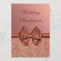 Rose Gold Satin Bow - Hochzeit