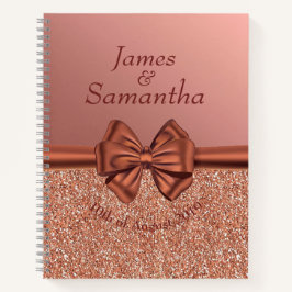 Rose Gold Satin Bow - Planer Notizbuch