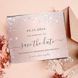 Rose Gold Save the Date
