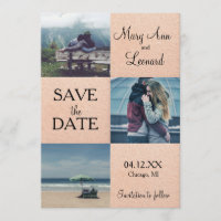 Rose Gold Save the Date Fotokarte