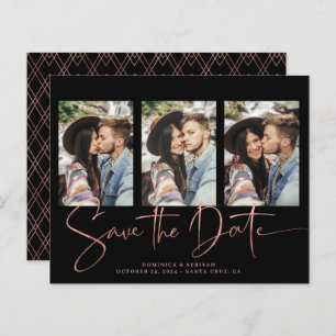 ROSE Gold Save the Date handschriftlich