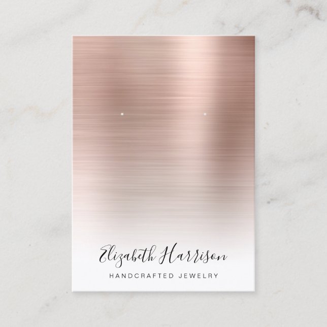 Rose Gold Schmuck Display Business Card Visitenkarte (Vorderseite)