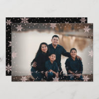 Rose gold Schneeflocken Foto Liebe Weihnachten