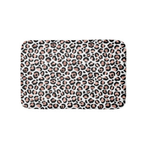 Rose Gold Schwarz Leopard druck Gepard trendy Badematte