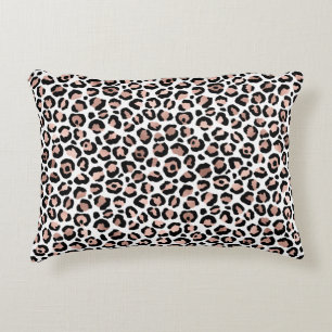 Rose Gold Schwarz Leopard druck Gepard trendy Dekokissen
