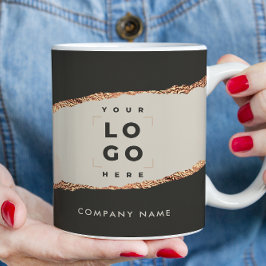 Rose Gold Schwarz Moderne Girly Preis Kaffeetasse