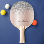 Rose Gold - Schwarz Rosa Silber Glitzer Monogramm Tischtennis Schläger<br><div class="desc">Mit dem Rose Gold - Blush Pink Silver Glitzer Monogram Ping Pong Paddle verleihen Sie Ihrem Spiel ein wenig Glanz und Raffinesse. Dieses Paddel mit atemberaubender Rose und rosa Rosa-Rosa-Design und einer Touch silbernen Glitzer ist ideal für diejenigen, die Eleganz und Spaß gewollt haben. Das personalisierte Monogramm fügt eine einzigartige...</div>