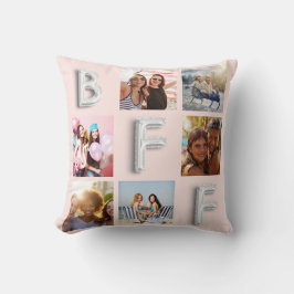 Rose Gold Schwarz Silber Foto Collage Kissen