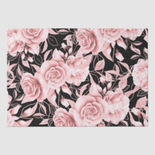 Rose Gold Schwarze Blüte mit Glitzer Seidenpapier