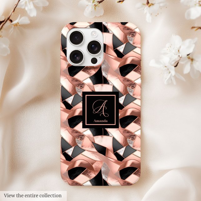 Rose Gold schwarze iPhone-Hülle 13 Modern Lux indi Case-Mate iPhone Hülle (Rose Gold Black iPhone Case 13 Modern Lux Custom)