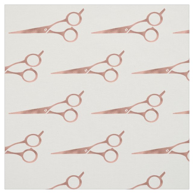Rose Gold Scissors Friseur Stylist Salon Stoff (Muster)