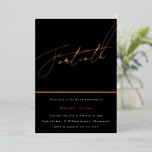Rose Gold Script 40. Geburtstag Party Folieneinladung<br><div class="desc">Rose Gold Script 40th Birthday Party Foil Einladung Weitere Einladungen in unserem Nest und Nest Store</div>