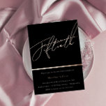 Rose Gold Script Fünfzigste Geburtstagsparty Folieneinladung<br><div class="desc">Rose Gold Script Fünfzigste Geburtstagsparty Einladung Weitere Einladungen in unserem Nest- und Nestladen</div>