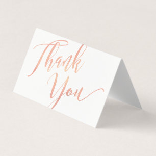 Rose Gold Script Schriftart Kalligraphie Vielen Da Visitenkarten