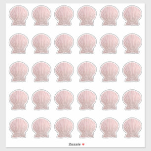 Rose Gold Seashell Mehrere Aufkleber