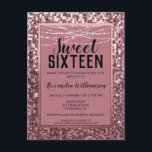 Rose Gold Sequin/Glitzer Sweet 16 Geburtstagsparty Postkarte<br><div class="desc">Rose Gold Sequin/Glitzer Sweet 16 Geburtstagsparty Einladungs-Postkarte bietet viele lila funkelnd Sequins! Mit unserem einfach zu bedienenden Designwerkzeug können Sie Ihre Einladung ganz einfach personalisieren. Schriftart und Schriftart können durch die Option "Weitere Anpassung" im Designwerkzeug geändert werden. Wenn Sie Hilfe benötigen oder sich für die Koordination von Artikeln oder eine...</div>