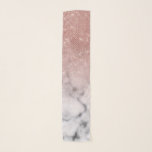 Rose Gold Sequin Glitzer Weißes Marmor Ombre Schal<br><div class="desc">Imitate Rose Gold Sequin Glitzer Weißes Marmor Ombre</div>