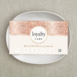 Rose Gold Sequin Salon 6 Punch Kundenloyalty Treuekarte