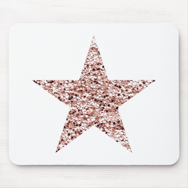 Rose Gold Sequin Twinkle Clipart Shinting Star Cli Mousepad (Vorne)