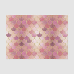 Rose Gold Shimmer Mermaid Scale Muster Seidenpapier
