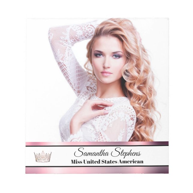 Rose Gold Shine Autograph Pad Notizblock (Vorderseite)