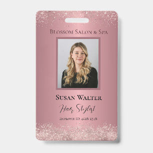 Rose Gold Signature Eleganz Mitarbeiterausweise Ausweis