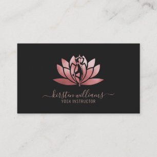 Rose Gold Signature Lotusblume Yoga-Pose Visitenkarte