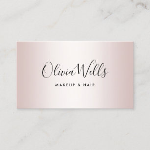 Rose Gold Signature Script Social Media Business Visitenkarte