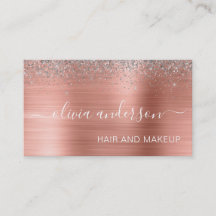 Rose Gold Silber Glitzer Haar Makeup Metallic