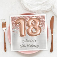 Rose Gold Silver 18. Geburtstagsparty