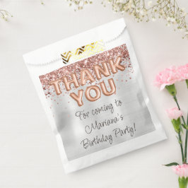 Rose Gold Silver Geburtstagsparty Geschenktütchen