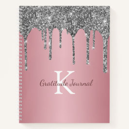 Rose Gold Silver Glitzer Tropfen Dankbarkeit Journ Notizbuch
