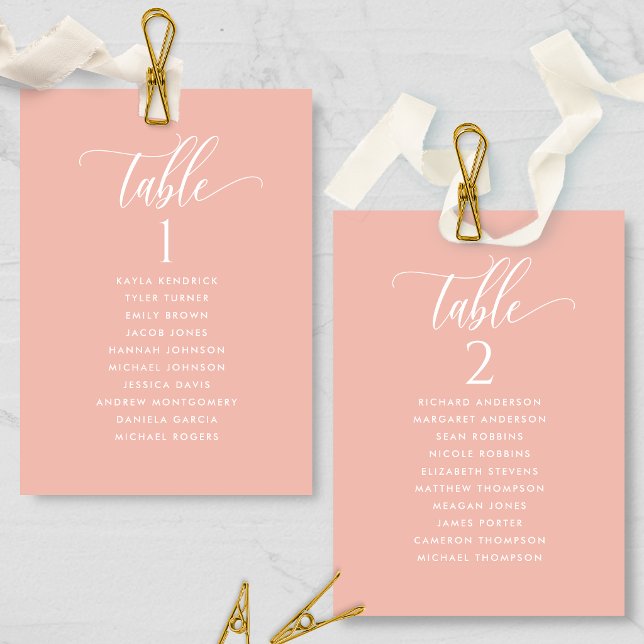 Rose Gold, Sitzplan-Karten mit Gästennamen (Von Creator hochgeladen)
