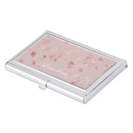 Rose-Gold-Skript Visitenkarten Dose