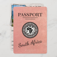 Rose Gold South Africa Passport