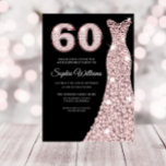 Rose Gold Sparkle Dress Blush 60. Geburtstagsparty Einladung<br><div class="desc">Rose Gold Sparkle Dress Blush 60. Geburtstagsparty Einladung Variationen zu den Einladungen und passenden Gegenständen in unserem Shop</div>