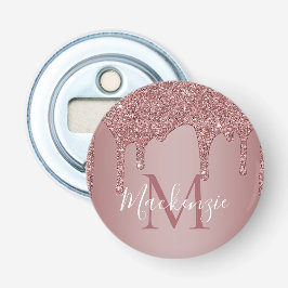 Rose Gold Sparkle Drilling Glitzer Monogram Flaschenöffner
