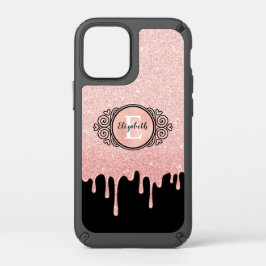 Rose Gold Sparkle Glam Glitzer Tropfen Monogram