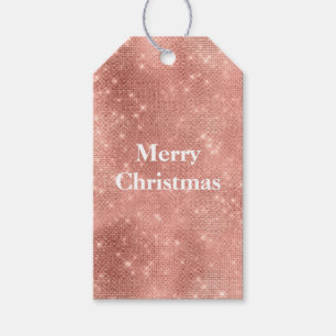 Rose Gold Sparkle Glitz Geschenkanhänger