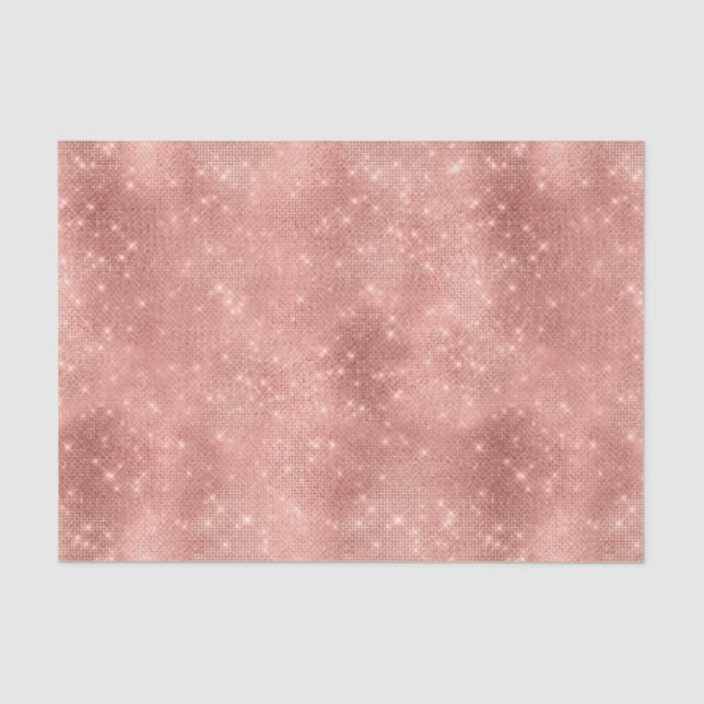 Rose Gold Sparkle Glitz Seidenpapier (Vorderseite)