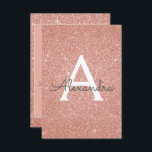 Rose Gold Sparkle Glitzer 16 . Geburtstag Geburtst Einladung<br><div class="desc">Rose Gold Sparkle Glitzer 16 . Geburtstag Monogram Name und Ersteinladung Geburtstagsparty. Diese Einladung ist perfekt für die Rose Gold Sparkle Glitzer Sweet 16 Geburtstagsparty,  die in Rosa Rose Gold zu feiern suchen.</div>