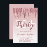 Rose Gold Sparkle Glitzer 30. Geburtstag Party Einladung<br><div class="desc">Rose Gold - Blush Pink Sparkle und Driving Glitzer Ombre Girly Birthday Party 30. Geburtstag Party Einladung. Dieses moderne 30-jährige Jubiläum ist perfekt für die Rose Gold Sparkle Glitzer Girly Party auf der Suche nach Feiern in Pink Rose Gold. Bitte kontaktieren Sie den Designer,  um passende Sonderanfertigungen zu erhalten.</div>